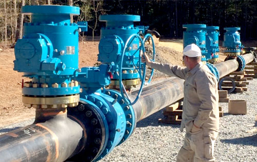 Oilfield treating facility service